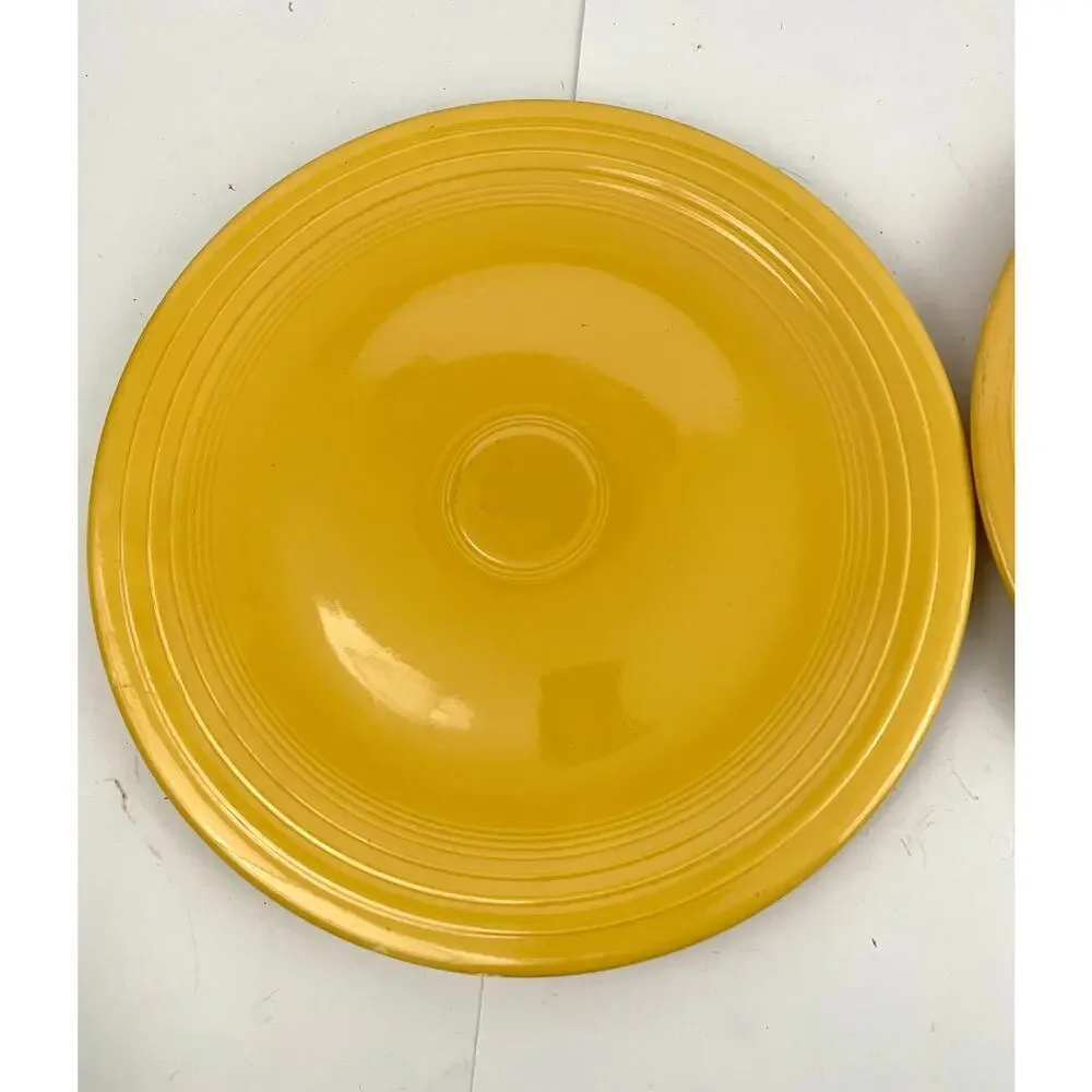 VTG Set of 2 Yellow Fiestaware 12